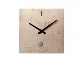 Часы настенные SLT 5196 CHESS WHITE WOOD в Тулинском - tulinskij.mebel-nsk.ru | фото