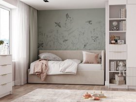 Диван-кровать Бенто (крем) в Тулинском - tulinskij.mebel-nsk.ru | фото
