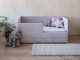 Диван-кровать Happy (светло-серый) в Тулинском - tulinskij.mebel-nsk.ru | фото
