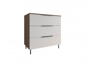 Комод 900 Роза (орех франклин карамельный/бежевый скин) в Тулинском - tulinskij.mebel-nsk.ru | фото