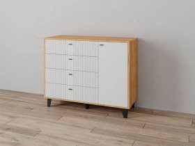 Комод «Катрин-13» (дуб крафт золотой/карбон фарфор) в Тулинском - tulinskij.mebel-nsk.ru | фото