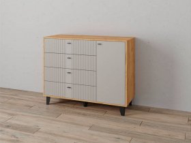 Комод «Катрин-13» (дуб крафт золотой/сантьяго софт) в Тулинском - tulinskij.mebel-nsk.ru | фото