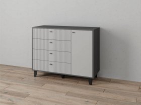 Комод «Катрин-13» (графит/светло-серый) в Тулинском - tulinskij.mebel-nsk.ru | фото