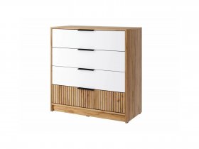 Комод КМ-001 Ивис (дуб крафт золотой/белый) в Тулинском - tulinskij.mebel-nsk.ru | фото