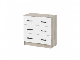 Комод КМ-02 Ронда (дуб крафт серый/дуб крафт белый) в Тулинском - tulinskij.mebel-nsk.ru | фото