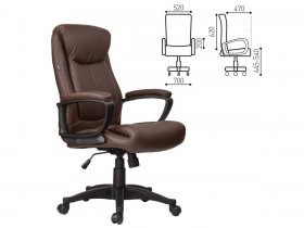 Кресло офисное BRABIX Enter EX-511, коричневое в Тулинском - tulinskij.mebel-nsk.ru | фото
