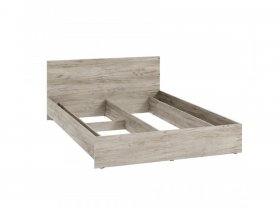 Кровать двухспальная КР-140 Ронда (дуб крафт серый) в Тулинском - tulinskij.mebel-nsk.ru | фото