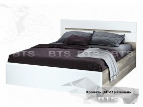 Кровать двуспальная 1,6 м  Наоми КР-11 в Тулинском - tulinskij.mebel-nsk.ru | фото