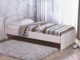 Кровать односпальная 80 с низкой спинкой (ясень шимо светлый) в Тулинском - tulinskij.mebel-nsk.ru | фото