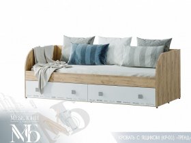 Кровать с ящиками Тренд КР-01 в Тулинском - tulinskij.mebel-nsk.ru | фото