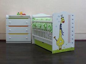 Кроватка детская Жираф с маятником в Тулинском - tulinskij.mebel-nsk.ru | фото