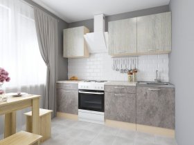 Модульная кухня Йота (пикард/цемент) в Тулинском - tulinskij.mebel-nsk.ru | фото
