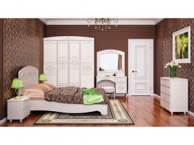 Модульная спальня Каролина в Тулинском - tulinskij.mebel-nsk.ru | фото
