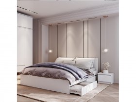 Модульная спальня Симпл в Тулинском - tulinskij.mebel-nsk.ru | фото