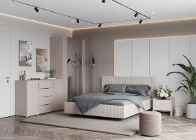 Модульная спальня «Тефия» (тефия/софт сантьяго) в Тулинском - tulinskij.mebel-nsk.ru | фото