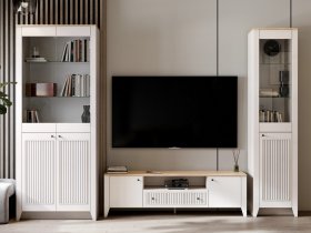 Модульная стенка Валенсия в Тулинском - tulinskij.mebel-nsk.ru | фото
