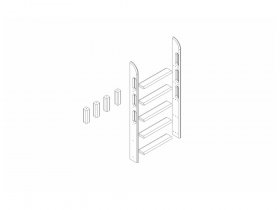 Пакет №10 Прямая лестница и опоры для двухъярусной кровати Соня в Тулинском - tulinskij.mebel-nsk.ru | фото