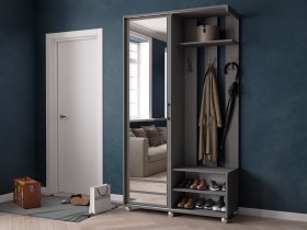 Прихожая «Ларго-2» (графит серый) в Тулинском - tulinskij.mebel-nsk.ru | фото