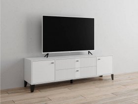 Тумба под ТВ Парус-10 (белый/белый снег) в Тулинском - tulinskij.mebel-nsk.ru | фото