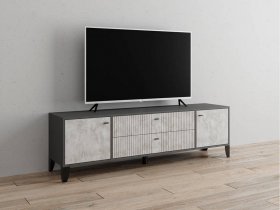 Тумба под ТВ Парус-10 (графит/мальта) в Тулинском - tulinskij.mebel-nsk.ru | фото